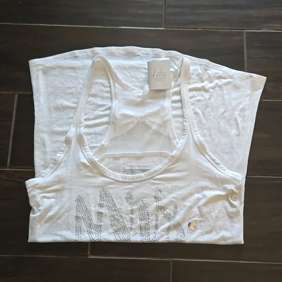 Victoria's Secret I Do Collection White Racerback Tunic NWT L/G - Picture 5 of 8